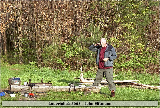 I met John Leathers the first day.  We were both headed to Glen Wendel campground. - 5/16/2003