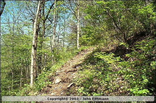 Rising up out of the valley, a tough climb. - 5/16/2003