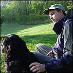 Everest and I watching the sunrise - 5/16/2003