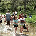 School students take a break while on a field trip - 5/16/2003